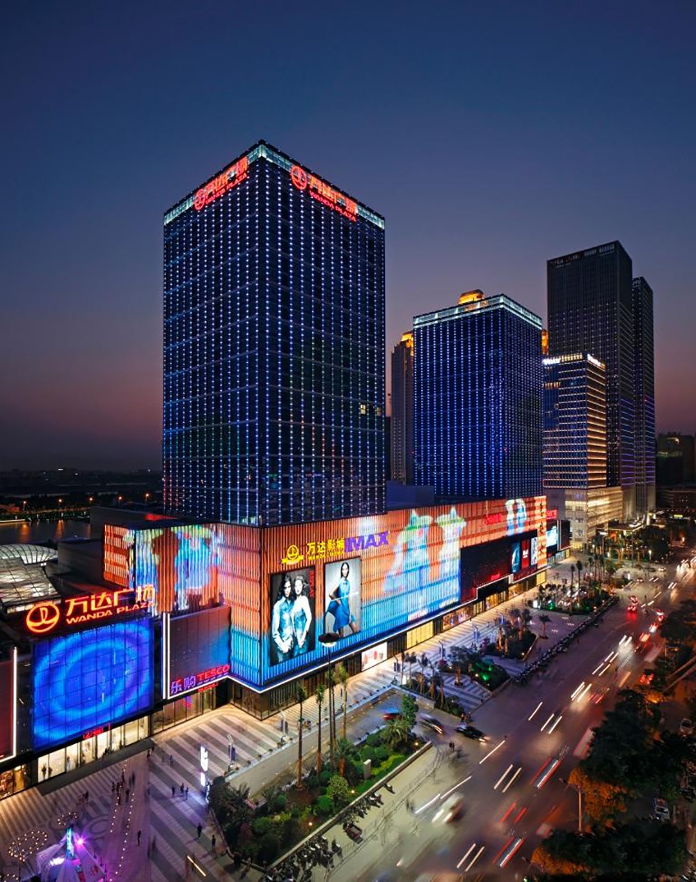 泉州浦西万达商业广场夜景照明工程